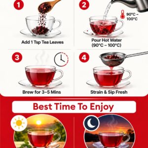 How to prepare hibiscus tea in four steps, and the best times to drink it