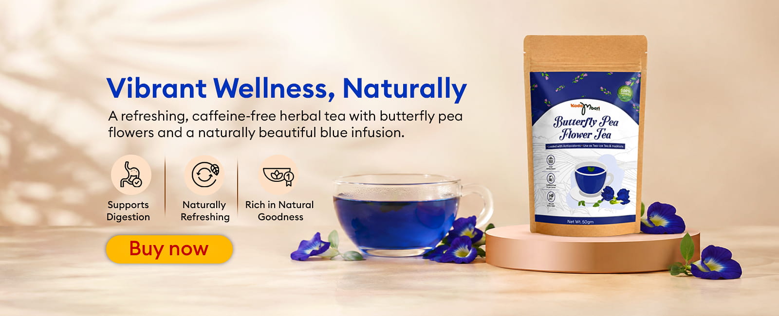 Kadambari Butterfly Pea Flower Tea banner