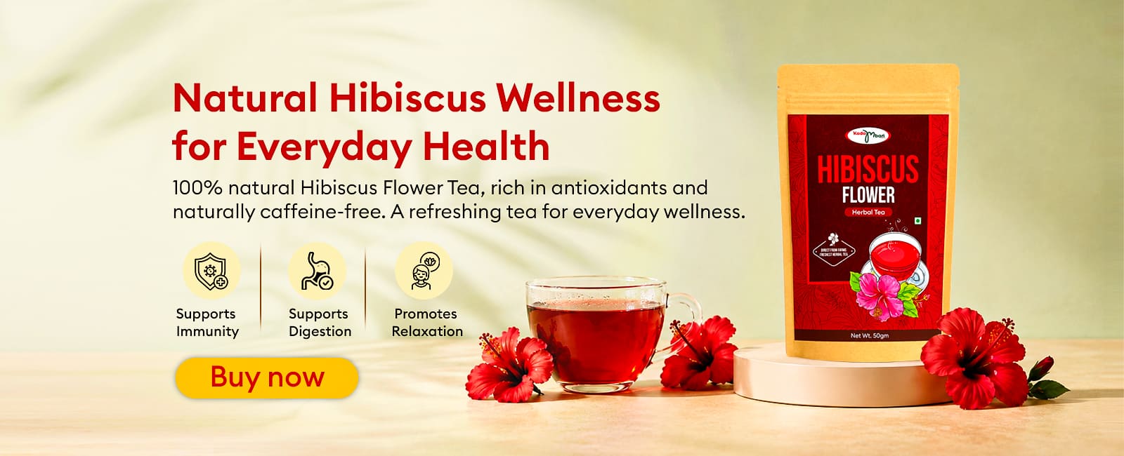 Kadambari Hibiscus Flower Tea banner
