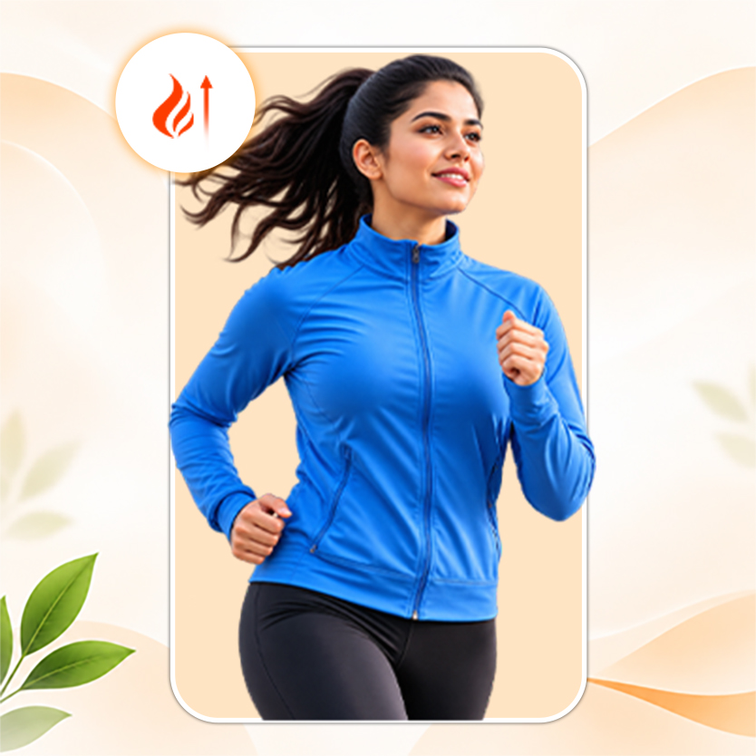 Woman out for a run