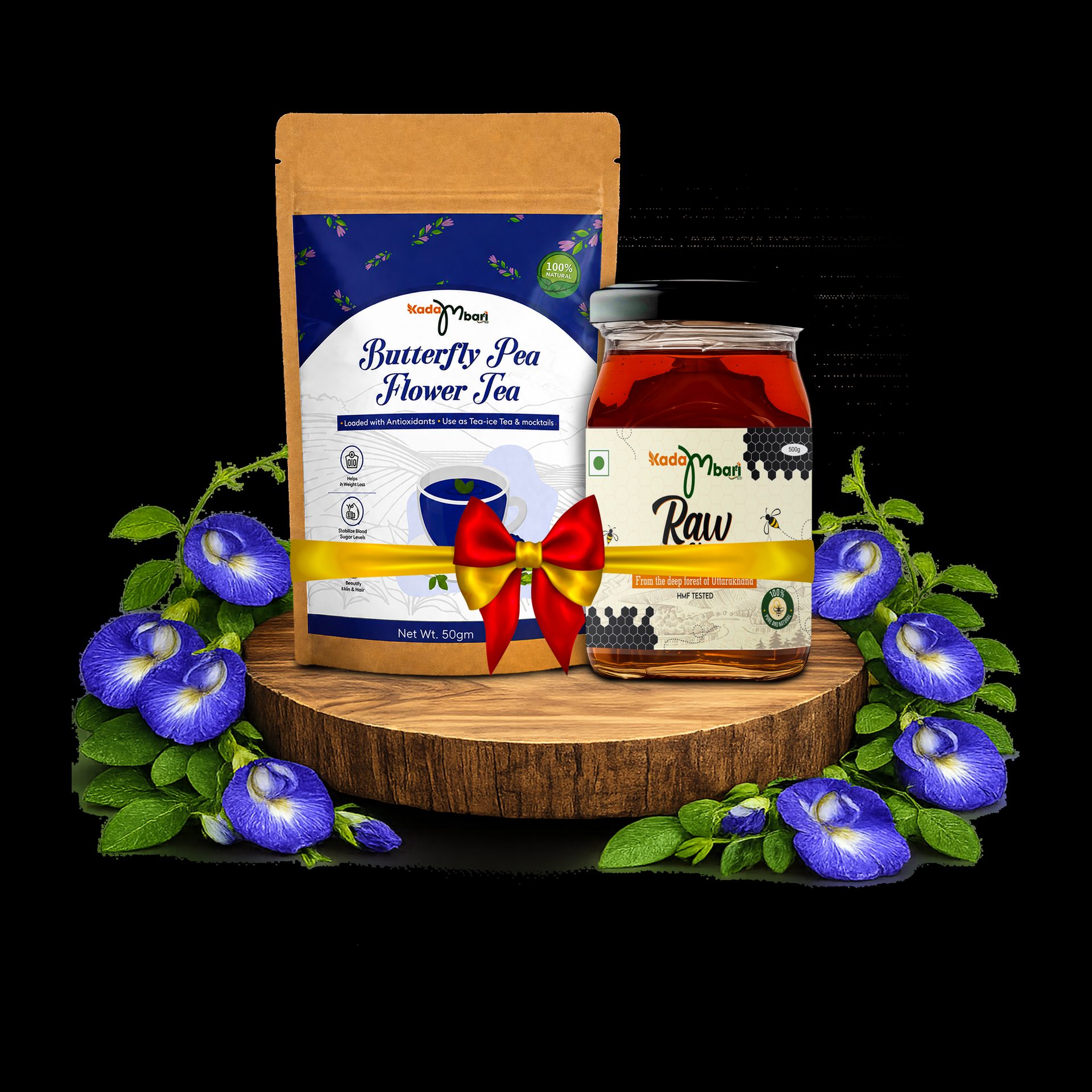 Blue tea honey